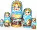 Матрешка Владивосток голубая 5 м 14 см