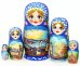 Матрешка Владивосток синяя 5 м 14 см