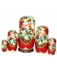 Матрешка Рябиновые гроздья 5м17