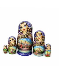 Матрешка Москва длинная коса 5м17