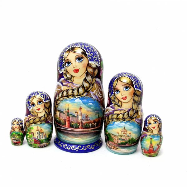 Матрешка Москва длинная коса 5м17
