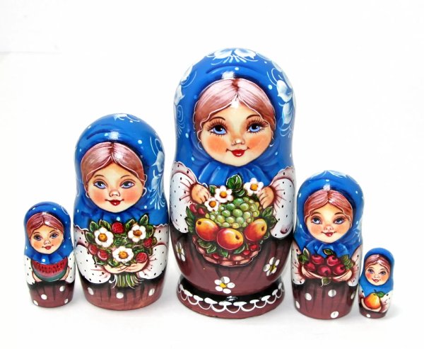 Матрешка Вика с фруктами 5м17