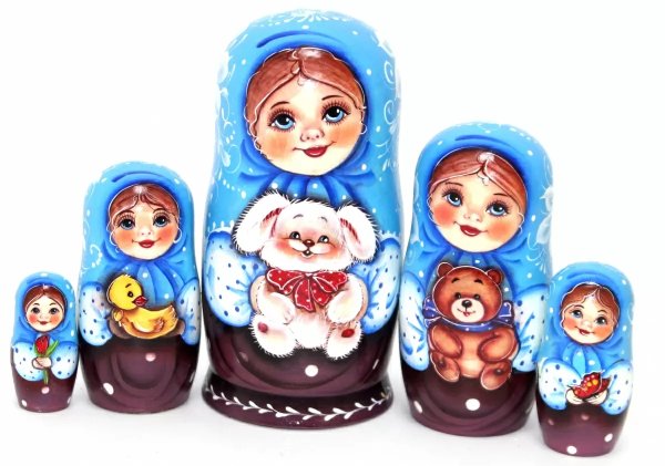 Матрешка Танюша Зайчик с бантом 5м17