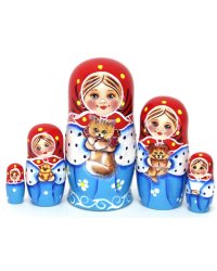 Матрешка Юля с котенком 5м14