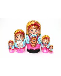 Матрешка Полина с мишкой 5м14