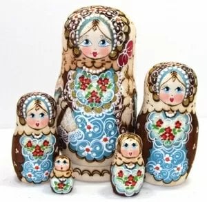 Матрешка Жженка синяя 5м17