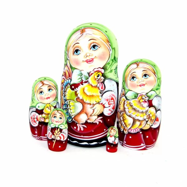 Матрешка Оля с петухом ОБ 5м 14см