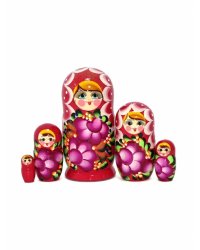 Матрешка Ниночка красная 5м14