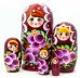 Матрешка Ниночка бордовая 5м14