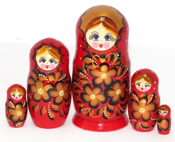 Матрешка Ниночка кр.-зол. 5м14