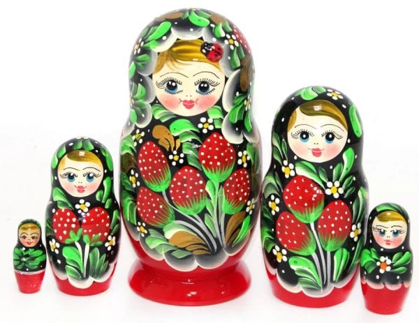 Матрешка Клубника ВП с божьей коровкой