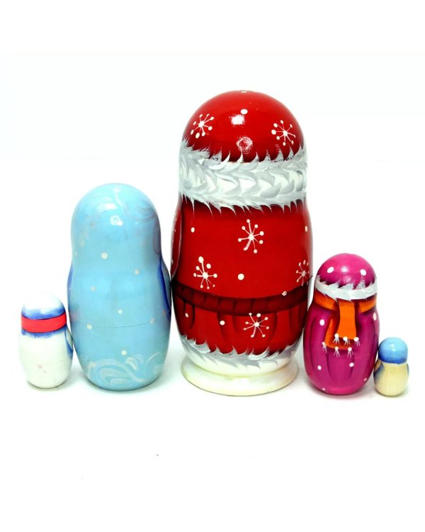 Матрешка Дед мороз с игрушками 5м14