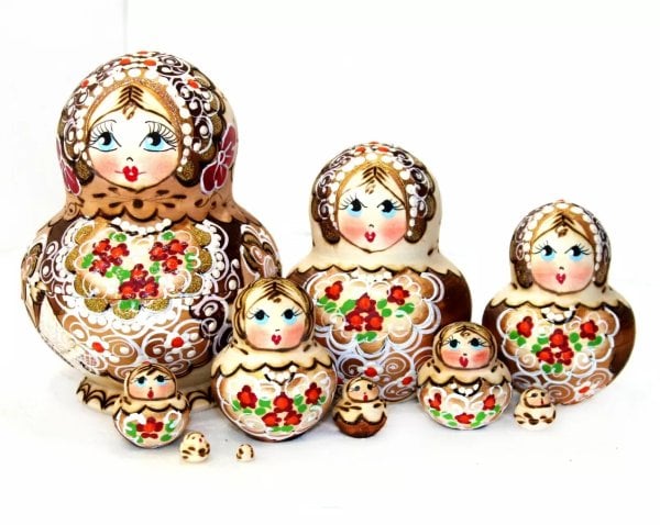 Матрешка Жжёнка оранжевая 10м12