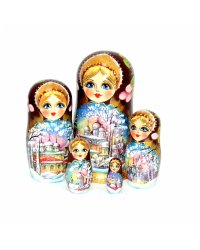 Матрешка Россия зима 5м 17см