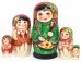 Матрешка Ваня с балалайкой зел. 5м14