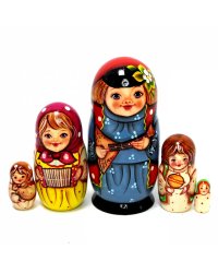 Матрешка Борис с балалайкой 5м14