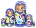 Матрешка Цветы М 5м15