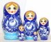 Матрешка Гжель фигур. 5м15