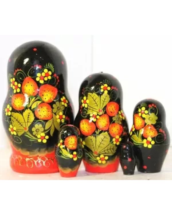 Матрешка Ягодка хохлома фигур. 5м15