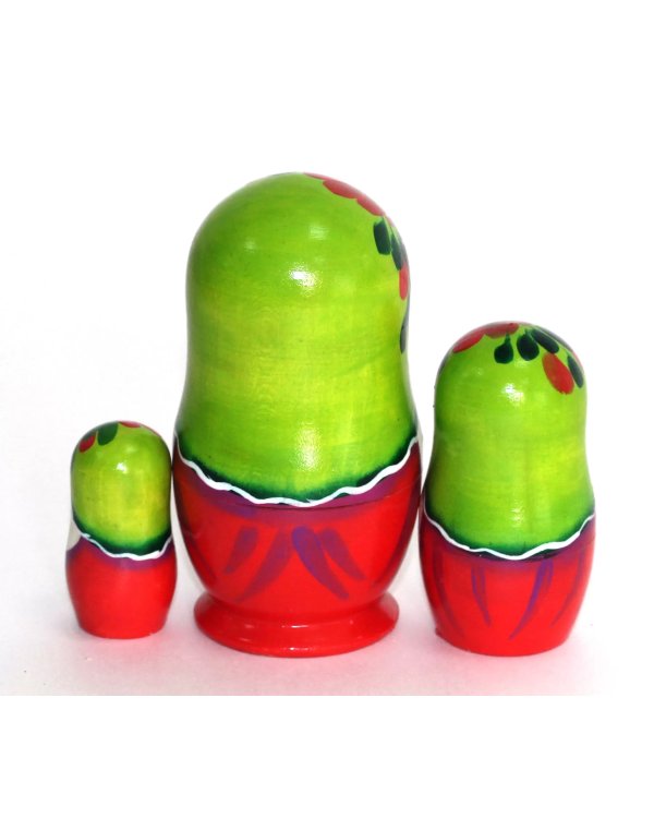 Матрешка Алина с мишкой зел. 3м11