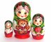 Матрешка Алина с мишкой зел. 3м11