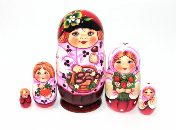 Матрешка Иван с грибами 5м14