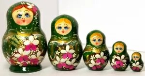Матрешка Колосок зеленая 5м17