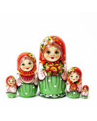 Матрешка Маша с яблоками 5м14
