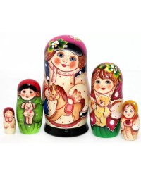 Матрешка Семён с лошадкой 5м14