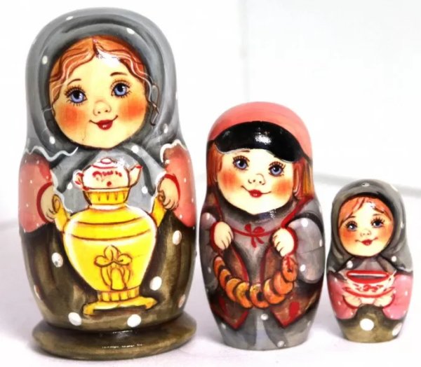 Матрешка Вера с самоваром 3м11 Матрешка Вера с самоваром 3м11