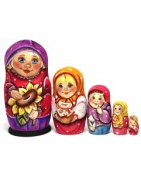 Матрешка Ваня с подсолнухом 5м14