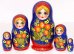 Матрешка Ягодка хохлома син. 5м17