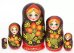 Матрешка Ягодка хохлома корич. 5м17