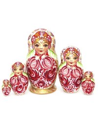 Матрешка Женя красная 5м17