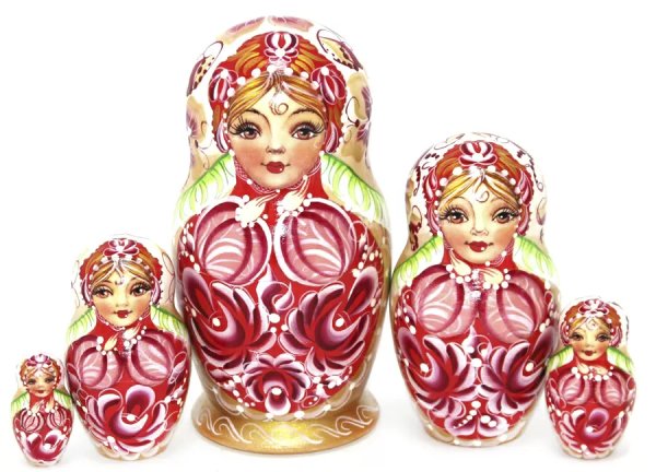 Матрешка Женя красная 5м17