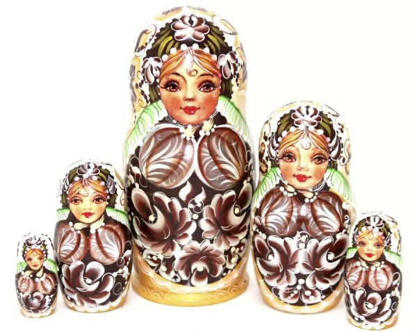 Матрешка Женя корич. 5м17