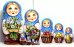 Матрешка Настя с букетом 10м25