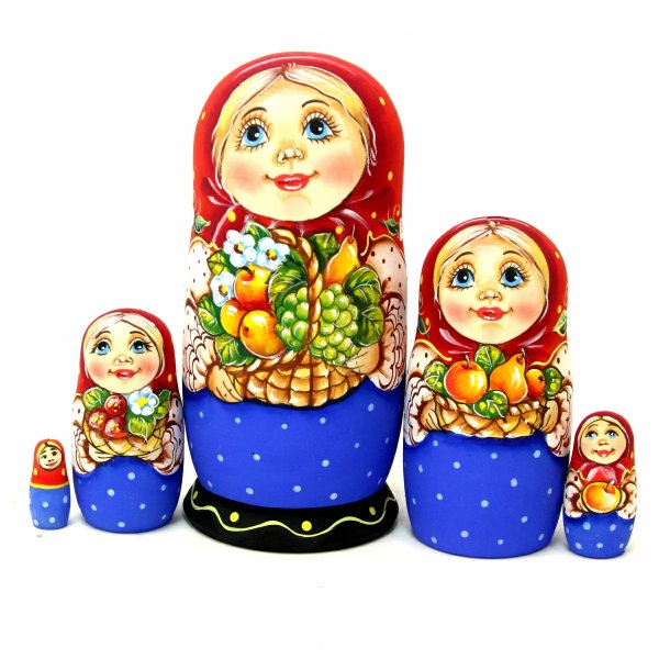 Матрешка Оля с фруктами ОБ 5м 14см