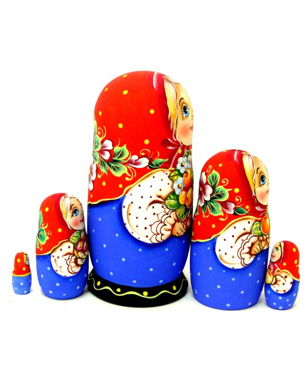Матрешка Оля с фруктами ОБ 5м 14см