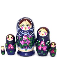 Матрешка Валентина синяя 5м9