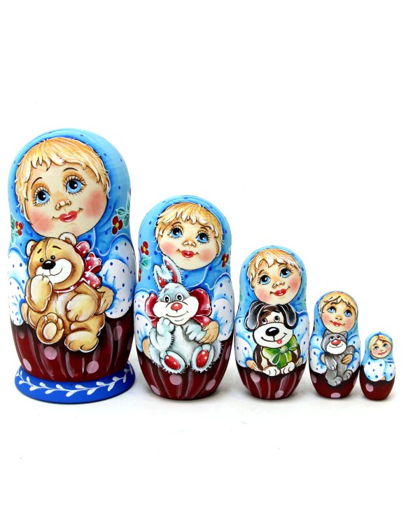 Матрешка Оля с мишкой ОБ 5м 14см