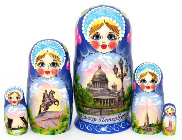 Матрешка Санкт-Петербург 5м17
