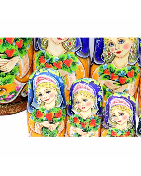 Матрешка С клубничным орнаментом 10м48см