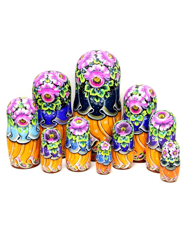 Матрешка С клубничным орнаментом 10м48см