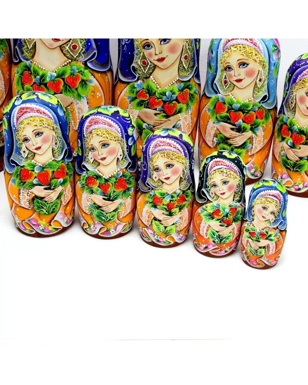 Матрешка С клубничным орнаментом 10м48см