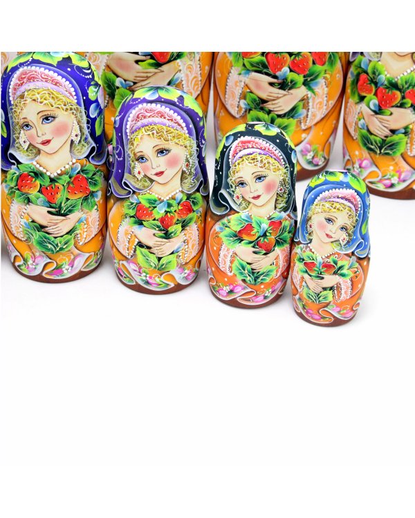 Матрешка С клубничным орнаментом 10м48см