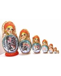 Матрешка Пейзаж аква кор. 7м21