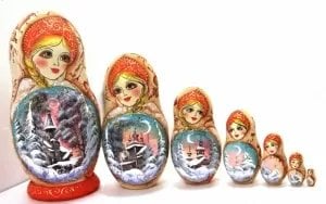 Матрешка Пейзаж аква кор. 7м21
