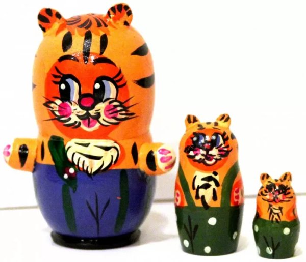 Матрешка Тигр 3м10 Матрешка Тигр 3м10