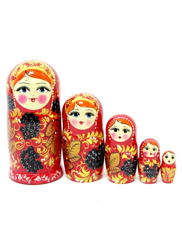 Матрешка Оксана с рябиной 5м17см